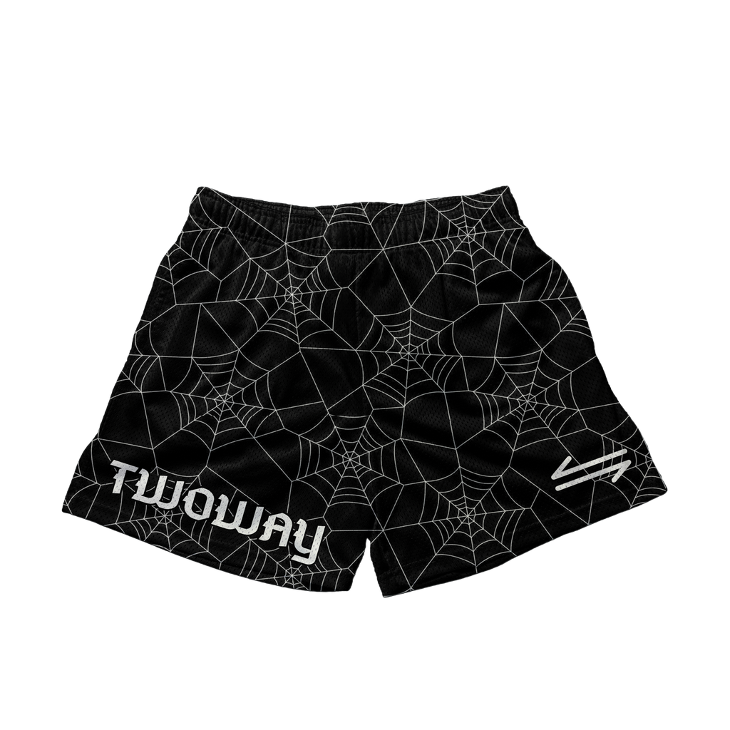 Small Web Black Shorts